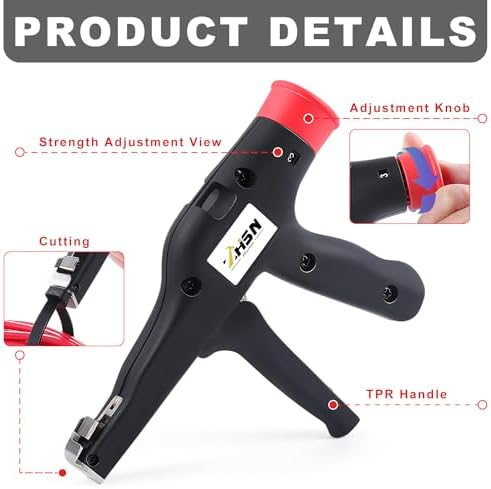 Zhushan Automatic Cable Tie Gun - Tightening and Cutting Tool - Image 3