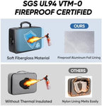 BALEINE Fireproof Document Box with Lock, Waterproof Fire Safe File Bag - Image 6