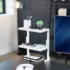 VIVO White Clamp-on 13 inch 2-Tier Desk Shelf, STAND-SHELF2CW - Image 2