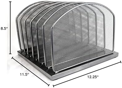 Huron 6-Slot Vertical Organizer, Black Steel Mesh - Image 5