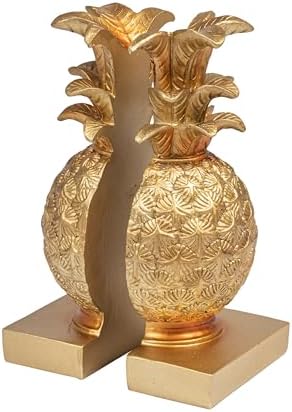 Creative Co-Op Decorative Resin Pineapple Bookends, Gold Finish by Unknown