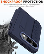 for iPhone Ultra Case with Pen Holder & Stylus & Finger Strap Blue - Image 6