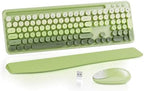 UBOTIE Wireless Keyboard and Mouse Combo, Phone Holder (Green) by UBOTIE