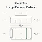 Blue Ginkgo 12-Drawer Storage Cabinet Organizer, Blue, Made in Korea - Image 4