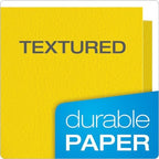 Oxford Twin-Pocket Folders, Textured Paper, Letter Size, Yellow, Holds 100 Sheets, Box of 25 (57509EE) (Pack of 5) - Image 4