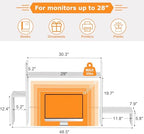 WelFurGeer LED Desk Shelf Organizer with RGB Light Strip, 2-Tier Desktop Shelf for Computer Monitor, Sturdy Metal Frame & Wood Shelves - Desk Hutch Bookshelf for Home Office, Dorm, Gaming (White) - Image 3