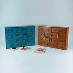 Apothecary Drawers Apothecary Cabinet with Drawers, Blue - Image 6