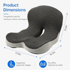 Memory Foam Seat Cushion with Lumbar Support for Office Chair and Car - Image 2