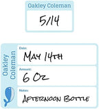 Name Bubbles - Reusable Baby Bottle Labels for Daycare (20 Labels) - Kids Washable Name Tags for Bottles, Sippy Cups, & Snack Containers, Waterproof, Baby Name Stickers, Write-On (Whale) by NameBubbles