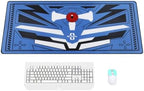 Mouse pad - Evangelion EVA Unit Inspired Core Design, Large 35.4"x15.7", Anime Sci-Fi Gaming Mat by TREASURECASE