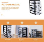 DOITOOL 5 Tier Plastic Drawer Type Closet, 12.36"H x 6"L x 8.3" W Home Office Storage Organizer, Makeup Organizer Station Cube, Cosmetics Jewelry Box for Bathroom, Dorm, Desk, Countertop, Office - Image 6