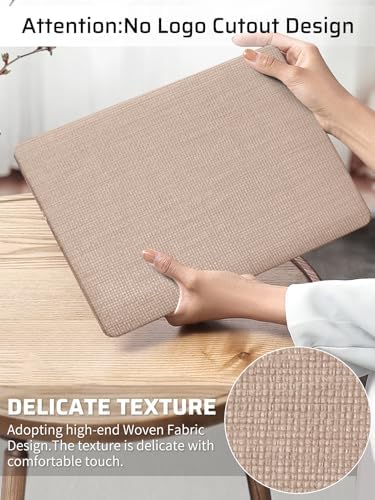 Seorsok Compatible with MacBook Air 15 inch Case 2026 2025-2023 Release M5 A3448 M4 A3241 M3 A3114 M2 A2941 Touch ID,Elegant Leather Plastic Hard Shell Case with Keyboard Cover,Brown No Logo Cutout - Image 2