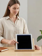 Wooden Tablet Stand, Stable Desktop Holder for Cell Phone - Image 6