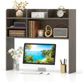 Desk Hutch with 6 Shelves and Adjustable Shelf for 32 Inch Monitor by CLEEMAN