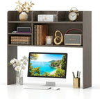 Desk Hutch with 6 Shelves and Adjustable Shelf for 32 Inch Monitor by CLEEMAN