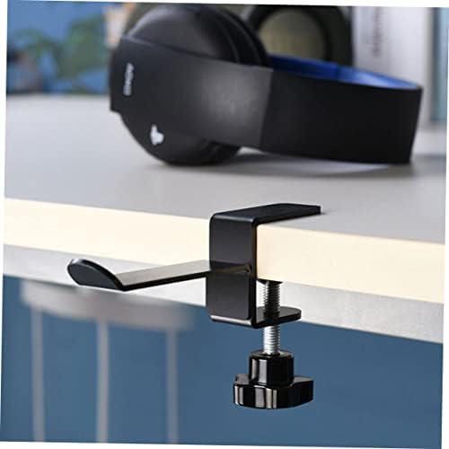 KICHOUSE 2pcs Under Desk Headphone Holder Metal Hanger Hook for Headsets Versatile Earphone Mount for Bedrooms Living Rooms - Image 3