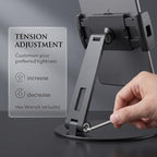 Rotating Tablet Stand,360°Rotatable Retail Kiosk Holder,Aluminum Commercial POS Display Stand for Microsoft Surface,iPad 10,Galaxy Tabs-7''-13''Tablets for Business,Office,Reception Kitchen,Home-Black - Image 3