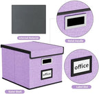 File Organizer Box with Lids, Collapsible File Folder Organizer - Image 4
