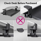 EHO Prime Desk Clamp Keyboard Tray, Under Desk Sliding Retractable Drawer, Ergonomic Space-Saving Platform for Standard Keyboards, Large 20" x 11.5" Workstation Extension - Image 6