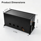 Large Wood Cable Management Box, Black Cord Organizer 14" - Image 6