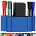 Glassboard Studio Magnetic Dry Erase Marker Holder - Super Strong for Magnetic Glass Whiteboard or Fridge - 2 Large Neodymium Magnets - No Slip Grip - Eco-Friendly PLA Plastic (Cobalt Blue, KIT) by GlassboardStudio