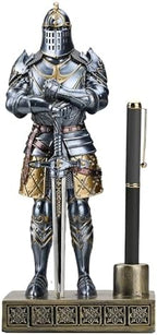 King's Guard Knight Pen Stand Desk Organizers for Desk Blue by HDMbigmiHomeDecorations