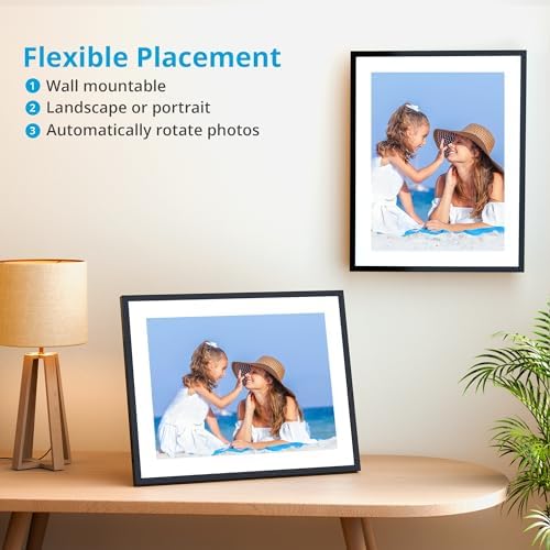 Dragon Touch Digital Picture Frame WiFi 17 inch IPS Touch Screen Digital Photo Frame Display, 32GB Storage, Auto-Rotate, Share Photos via App, Email, Cloud, - Image 4