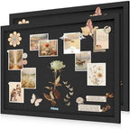 AKTOP Black Cork Board Bulletin Board with Linen 20" X 30", 2 Pack by Buynow