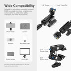 NEEWER Basics Magic Arm Table Stand, 55 cm Microphone Arm Overhead Mobile Phone Holder Desk with 1/4" 3/8" Threads for ARRI, for DSLR Action Cam Webcam Mic LED Light for Video Reinforcement, UA061 - Image 5