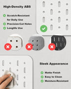 Clamp-On Desk Pegboard Organizer, 14 Accessories, White - Image 3