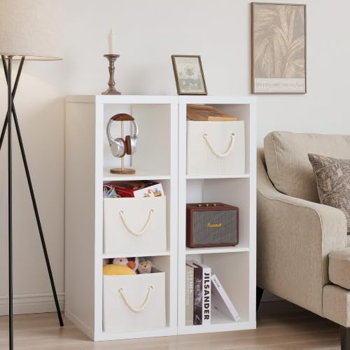 StorageWorks Storage Bins with Rope Handles, Ivory White, Extra Large - Image 4