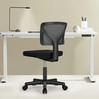 Sweetcrispy Small Armless Desk Chair, Mesh Rolling Office Chairs - Image 6