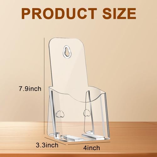 20 Pcs Acrylic Brochure Holder 4x7.9 Inch Brochure Display Stand - Image 2