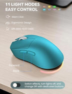 Wireless Keyboard and Mouse, Backlit Typewriter with Magnetic Wrist Rest - Image 6