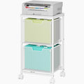 Rolling File Cart with 2 Storage Drawers,Under Desk Storage Cart by shengbaomaoyi