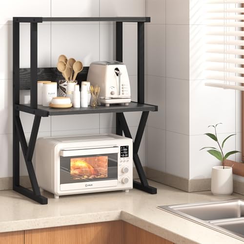 aboxoo Printer Stand for Desk to Save Space, Metal+Wood for Home Office - Image 6