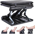 Foot Rest for Under Desk at Work Enlarged, Ergonomic Footrest with Adjustable Height and Angle, Foldable Foot Stool with Removable Pad Massage Beads for Office Gaming Chair Black by Unknown