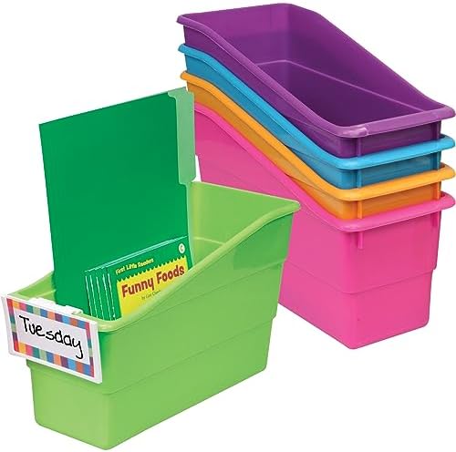 Really Good Stuff Durable Book & Binder Holder, 5-Pack, Bright Neon Colors by ReallyGoodStuff
