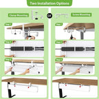 KEEGH Large No Drill Under Desk Cable Management Tray 36 in, White - Image 2