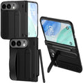 for iPhone Ultra Case with Pen Holder & Stylus & Finger Strap Black by YQODSZ