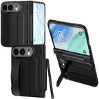 for iPhone Ultra Case with Pen Holder & Stylus & Finger Strap Black by YQODSZ