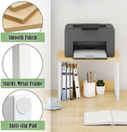Printer Stand for Desk, 17.1"x12.4" Desktop Printer Stand Shelf Organzier - Image 6