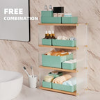 CHANCETSUI 11-Piece Stackable Drawer Organizer Set, Multi-size Desk Drawer Organizer Trays Vanity Storage Bins for Storing Makeup, Stationery, Utensils in Bathroom Dresser, Office and Kitchen - Image 3