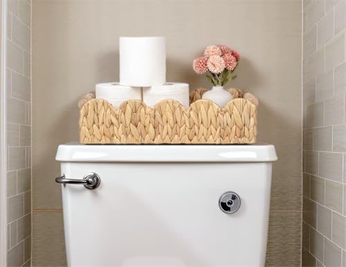 Kriitools Scalloped Toilet Paper Storage Basket, Farmhouse Home Decor - Image 4
