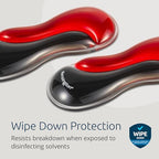 Kensington Slim Duo Gel Mouse Wrist Rest Support Cushion for Low Profile Mice & Trackballs, Ergonomic Mouse Wrist Support for Pain Relief, Comfortable Non-Skid Gel, Red 7.56" x 2.83" x 0.87" K62440NA - Image 6