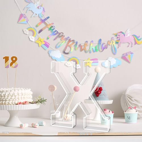 13.8" Acrylic Letter Charcuterie Tray,Fillable Alphabet Box (Letter X) - Image 4