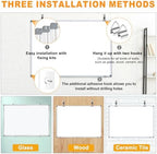 H-Qprobd White Board Dry Erase Whiteboard for Wall 24x18 (3pcs) Magnetic Boards for Office Classroom & Home, Small Wall Whiteboard Including 6 Markers, 10 Magnets, 2 Erasers & 15 Adhesive Hooks - Image 3