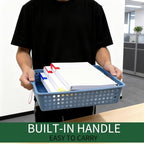 8 Pack Paper Organizer Baskets Trays, 14 In Plastic Storage Baskets - Image 6