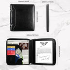 E NET-CASE Case for Kindle Scribe 10.2 inch 2024 & 2022 Released - Business Handheld Design Upgraded PU Leather Cover for Kindle Scribe Digital Paper with Zipper & Pen Holder (Black) - Image 4
