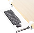 VIVO Large Clamp-on Computer Keyboard and Mouse Under Desk Slider Tray, 27 x 11 inch Pull Out Platform Drawer, White, MOUNT-KB05W by VIVO